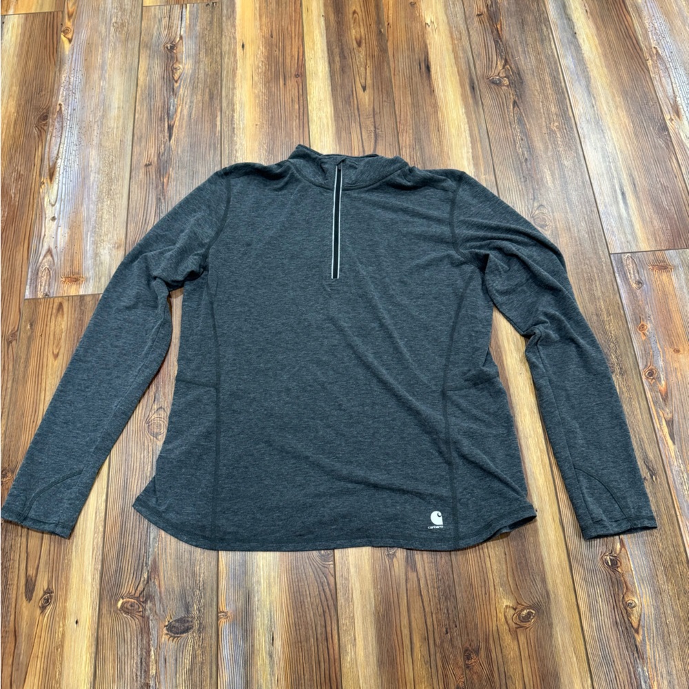 Carhartt Gray Long Sleeve Shirt with Gold Accent